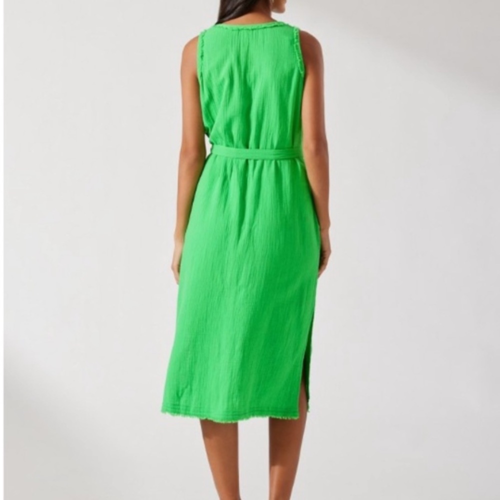 NWT Tommy Bahama “Coral Isle” size Medium Bright Green Sleeveless Midi Dress - Picture 5 of 9